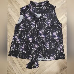 Tahari floral blouse top 3X